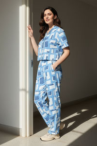 Zivame 2 Mile Fashion Knit Cotton Loungewear Set - Dutch Canal — thumbnail 3